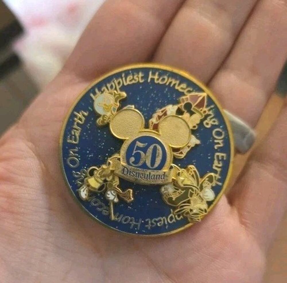Disney Spinner Pin Happiest Home Coming On Earth 50th Anniversary